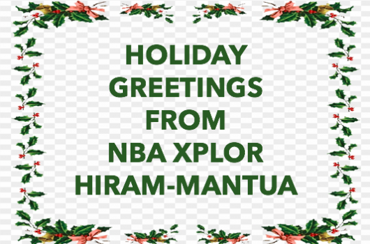 Holiday Greetings - Hiram-Mantua, Ohio NBA XPLOR 2018