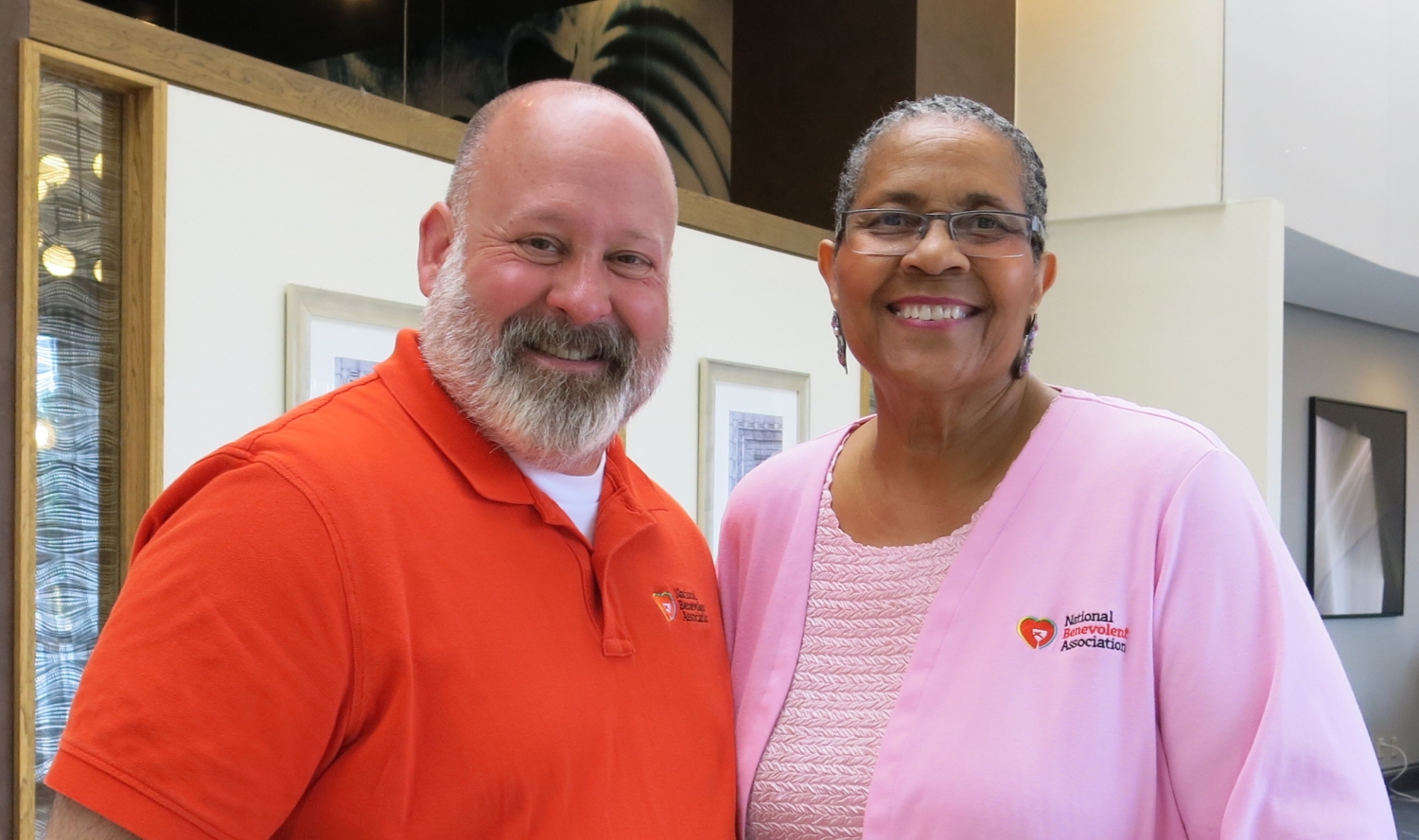 NBA President and CEO Mark D. Anderson and Trustee Chair Jackie Compton Bunch