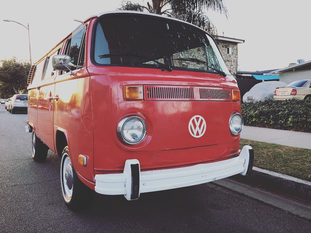 The 70s Volkswagen Bus StoryWagen uses to tell and share stories with the community. 